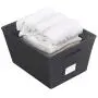 MAX Houser Fabric Cloth Storage Bins,Foldable Storage Cubes Organizer Baskets with Dual Handles for Home Bedroom Storage,Set of 6(Black) MAX Houser Fabric Cloth Storage Bins,Foldable Storage Cubes Organizer Baskets with Dual Handles for Home Bedroom Storage,Set of 6(Black)
