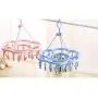 ASTRQLE 1PCS 24Clips Blue Plastic Foldable Round Shape Clip Drip Clothesline Laundry Drying Rack with Pegs Underwear Socks Drying for Clothes Hanger ASTRQLE 1PCS 24Clips Blue Plastic Foldable Round Shape Clip Drip Clothesline Laundry Drying Rack with Pegs Underwear Socks Drying for Clothes Hanger