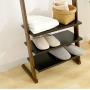 WYQSZ Japanese Clothes Rack Bamboo, Floor Living Room Bedroom Clothes Rack Wooden, Simple Hanger Porch Door Shelf Bamboo (Color : B)