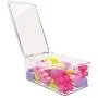 mDesign Stackable Closet Plastic Storage Bin Boxes with Lid - Container for Organizing Childs/Kids Toys, Action Figures, Crayons, Markers, Building Blocks, Puzzles, Crafts - 5" High, 4 Pack - Clear