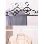 SAASNY Coat Hangers Plastic Hangers,Premium Cascading Plastic Hangers (Pack of 25) Heavyduty - Non Slip Hangers with Cascading Hooks Grey,Space Saving Clothes Hangers,Dress,Jacket,Clothes Hangers