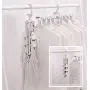 Areskey 2 Pack 8 in 1 Foldable Travel Home Camping Hangers,Space Saving Clothes Hangers,Multi-Function Folding Magic Clothes Hangers (White)