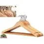 LavoHome Natural Wood Coat Suit Hangers with Non Slip Bar & Swivel Chrome Hook (Solid High Grade Maple 60 Pack)