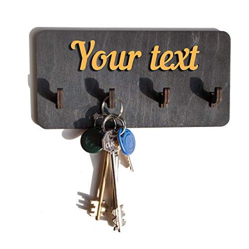 Custom key hanger with your text is made by hand for decorating and storing