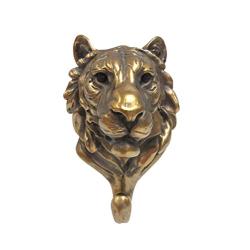 Pacific Giftware Wild Animal Head Single Wall Hook Hanger Animal Shape Rustic Faux Bronze Decorative Wall Sculpture (Tiger)