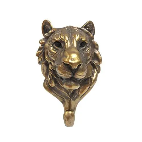 Pacific Giftware Wild Animal Head Single Wall Hook Hanger Animal Shape Rustic Faux Bronze Decorative Wall Sculpture (Tiger) Pacific Giftware Wild Animal Head Single Wall Hook Hanger Animal Shape Rustic Faux Bronze Decorative Wall Sculpture (Tiger)