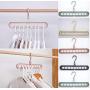 10pcs Random Color Space Saver Hangers Wonder Magic Clothes Hangers Closet Organizer Hook Rack