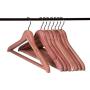 Neaties American Cedar Wood Medium Wide Coat and Clothes Hangers with Flat Bar, 8pk