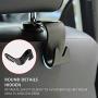 Universal Vehicle Car Backseat Headrest Hanger Storage Organizer-Strong and Deep Enough for Handbags, Purses, Coats, and Grocery Bags, Bottle Holder (4 Black)