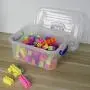 Eagrye 9 Quart Plastic Storage Latch Box, Clear Storage Bin Organizer with Handle, Set of 2