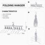 8-in-1 Clothes Hangers Plastic Protable flodable Multi-Function Retractable Rotatable Non-Slip Suit Hangers Wet and Dry Dual-use Save Space Travel Standard Clothes Hangers for Kids, Adults