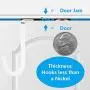 Woillion Over Door Hooks for Hanging Clothes, 6 Packs White Door Hanger Soft Rubber Surface Prevent Scratches, Door Hook for Bathroom, Living Room, Kitchen Hanging Towels, Clothes, Shoes Bag, Hats
