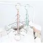 10PC Random Color 5 Holes Shirts Clothes Hanger Holders Windproof Multifunctional Folding Drying Storage Rack Clothing Hanger Wardrobe Organizer