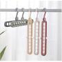 9 Layer Magic Windproof Drying Clothes Hanger Wardrobe Space Saving Organizer Fixed Holder Storage Rack Anti Slip Rotate Hanger 10pcs Random Color