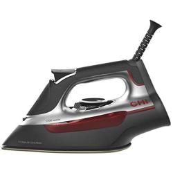 CHI Steam Iron for Clothes with Titanium Infused Ceramic Soleplate, 1700 Watts, XL 10’ Cord, 3-Way Auto Shutoff, 300+ Holes, Professional Grade, Silver (13101)