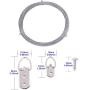 Picture Frame Hanging Wire Kit Stainless Steel Wire with 20 Pieces 2 Holes D-Ring Picture Hangers and 20 Pieces Single Hole D-Ring with Screws, Supports up to 75 Lbs (1.0 mm x 98 Feet)