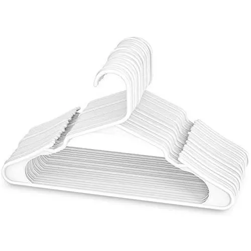 CADIAA 50 Pack Heavyduty Non Slip Hangers with Cascading Hooks White Hooks,Space Saving Clothes Hangers for Pants,Coat,Shirts,Suits,Dress CADIAA 50 Pack Heavyduty Non Slip Hangers with Cascading Hooks White Hooks,Space Saving Clothes Hangers for Pants,Coat,Shirts,Suits,Dress