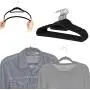 MB-THISTAR 100PCS 360 Degree Non Slip Velvet Clothes Suit/Shirt/Pants Velvet Hangers Black MB-THISTAR 100PCS 360 Degree Non Slip Velvet Clothes Suit/Shirt/Pants Velvet Hangers Black