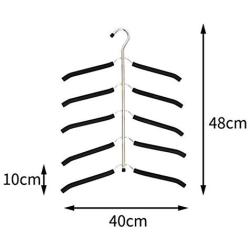 biliten Multifunctional Stainless Steel Hanger, Seamless Sponge Slip-Resistant Multi-Layer Clothes Hanging Shawl Cloth Closet Hanger Rack