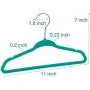 TQVAI 50 Pack Baby Velvet Clothes Hangers Non Slip Space Saver, Bright Teal