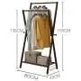 Coat Hangers Bamboo Coat Rack Clothes Stand, Garment Rack Handbag Hanger with Shoe and Laundry Storage Shelves, Ideal for Garage Foyer Office Closet -0223 (Color : 31.5inch)