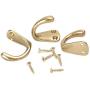 RZDEAL 3PCS Vintage Coat And Hat Hook Brass Classico Wall Hanging For Bath Stands Clothes Hangers Scarf Towel