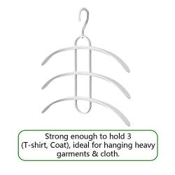 Mailzon| Clothes Hangers Plastic Storage Racks Laundry Drying Rack Fish Bone Shape (White)