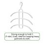 Mailzon| Clothes Hangers Plastic Storage Racks Laundry Drying Rack Fish Bone Shape (White)