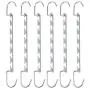 6pcs Multi-Port Support Clothes Hanger Multifunctional Clothes Drying Rack Metal Hangers Organizer Storage Rack for Space Saving Decoration