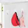 Adheisve Hooks Wall Hangers Without Nails Heavy Duty 15lb(Max) Transparent Seamless Adheisve Hook Reusable 180 Degree Rotating Waterproof and Oilproof,Bathroom Kitchen Hooks-10 Pack