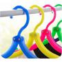 shlutesoy Travel Collapsible Portable Hangers Magic Plastic Anti-Skid Clothes Holder - Random Color