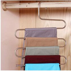 5pcs Multi-Use Pants Trousers Hanging Clothes Hanger 5-Layers Room Space Saver Home Hangers Pants Hanger