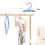 HJYPYJ Magic Hanger,Hanging Rod Rotatable Magical Hangers,Thicken PP Non-Slip Trouser Hangers,Space-Saving Organizer Hangers, Free Removal/Blue / 5 pcs