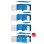GEORGE&DANIS Portable Wardrobe Closet Plastic Dresser Bedroom Armoire DIY Cube Storage Organizer, White, 18 inches Depth, 2x4 Tiers