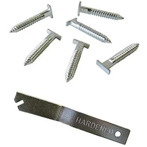 T-Screw - 25 Pack with T Screw Wrench - T-Head Security Screw - Picture Frame Locking Hardware to Lock Artwork