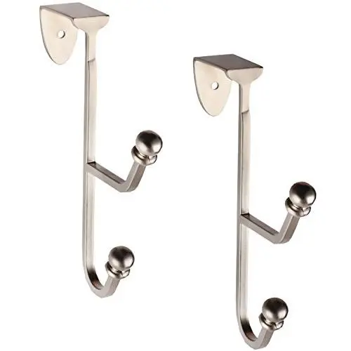 Neat-O Over the Door Hanger Single Dual Hook Organizer Holder Rack (Satin Nickel) Neat-O Over the Door Hanger Single Dual Hook Organizer Holder Rack (Satin Nickel)