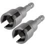 PAGOW 2-Pack Hurricane Wingnut Driver - Wing Nut Drill Bit Socket Tool, 1/4" Hex Shank for Panel Nuts, Screws Eye C Hook & Q-Hanger, Steel