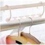 10PC Mult-Function Space Saving Hanger Plastic Cloth Hanger Hook Magic Clothes Hanger with Hook Closet Organizer Home Decoration