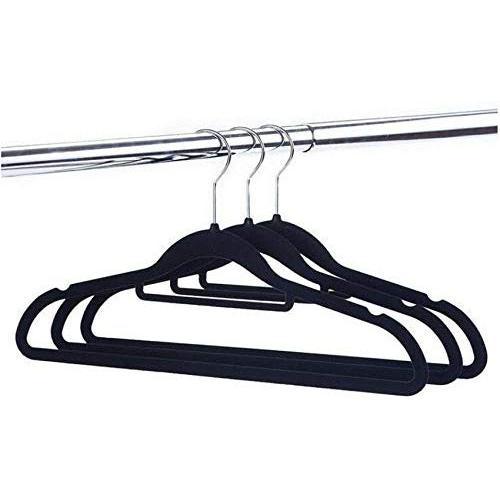 10PCS Slim Velvet Hangers Space Saving Non-Slip Pile Coating Velour Hangers Clothes Storage Holder Hanger Antiskid