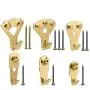 Picture Hangers, Nails for Hanging Kit, Gold 120 Pieces Professional Photo Frame Hooks for Wall Mounting Supports 10-100 lbs & Reduce Damage to Walls by GoldskyUS (Gold,120pcs)