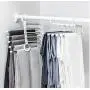 5pcs Random Color 5 in 1 Multi-Functional Pant Rack Shelves Space Safer Stainless Steel Magic Wardrobe Clothing Hangers for Clothes Rack 5pcs Random Color 5 in 1 Multi-Functional Pant Rack Shelves Space Safer Stainless Steel Magic Wardrobe Clothing Hangers for Clothes Rack