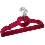 elegantstunning 10Pcs Loving Heart Flocking Clothes Hanger for Bedroom Storage Coffee