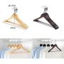 Wenje Wooden Coat Clothes Hangers with Non Slip Non-Slip Wooden Hangers Suit Hangers Clothes Hangers 5pcs 4422.52cm Wood