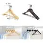 Wenje Wooden Coat Clothes Hangers with Non Slip Non-Slip Wooden Hangers Suit Hangers Clothes Hangers 5pcs 4422.52cm Wood