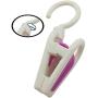 Guerbrilla Plastic Fashion Color Collection Swivel Laundry Hooks Clothes Pins Hanging Clips Hanger for Travel and Home Random Color (10 Sets)