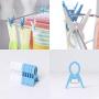 Pastel AJ12 Stainless Steel Clothes Drying Rack + Clothespins (10EA) Gullwing Space-Saving Laundry Rack with Shoes Hanger, Foldable/Easy Storage Laundry for Indoor and Outdoor Use (Made in Korea)