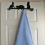 Evelots Over Door Hook/Hanger-Cat/Kitty-Coat/Towel/Purse-4 Iron Hooks-17 Inches