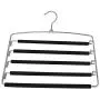 SAN RONG Pants Hangers 5 Layers Stainless Steel Non-Slip Foam Padded Swing Arm Space Saving Clothes Slack Hangers Closet Storage Organizer for Pants Jeans Trousers Skirts Scarf Ties Towels(Pack of 4) SAN RONG Pants Hangers 5 Layers Stainless Steel Non-Slip Foam Padded Swing Arm Space Saving Clothes Slack Hangers Closet Storage Organizer for Pants Jeans Trousers Skirts Scarf Ties Towels(Pack of 4)