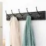 LAXF-Wall Coat Racks with Hooks/Hangers Coat Rack Bamboo Clothes Hook Dorm Room Bedroom on The Wall Wall-Mounted Hook Hanger Multifunction Straight Edge Black (Size : 96.3cm) LAXF-Wall Coat Racks with Hooks/Hangers Coat Rack Bamboo Clothes Hook Dorm Room Bedroom on The Wall Wall-Mounted Hook Hanger Multifunction Straight Edge Black (Size : 96.3cm)
