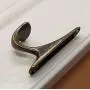 KFZ Coat Hook Hat Hook Clothes Hook,Bath Towel Hook,HAO-SPN0001 Zinc Alloy Hanger (1 Pack, SPN0001-Black Antique Coffee)